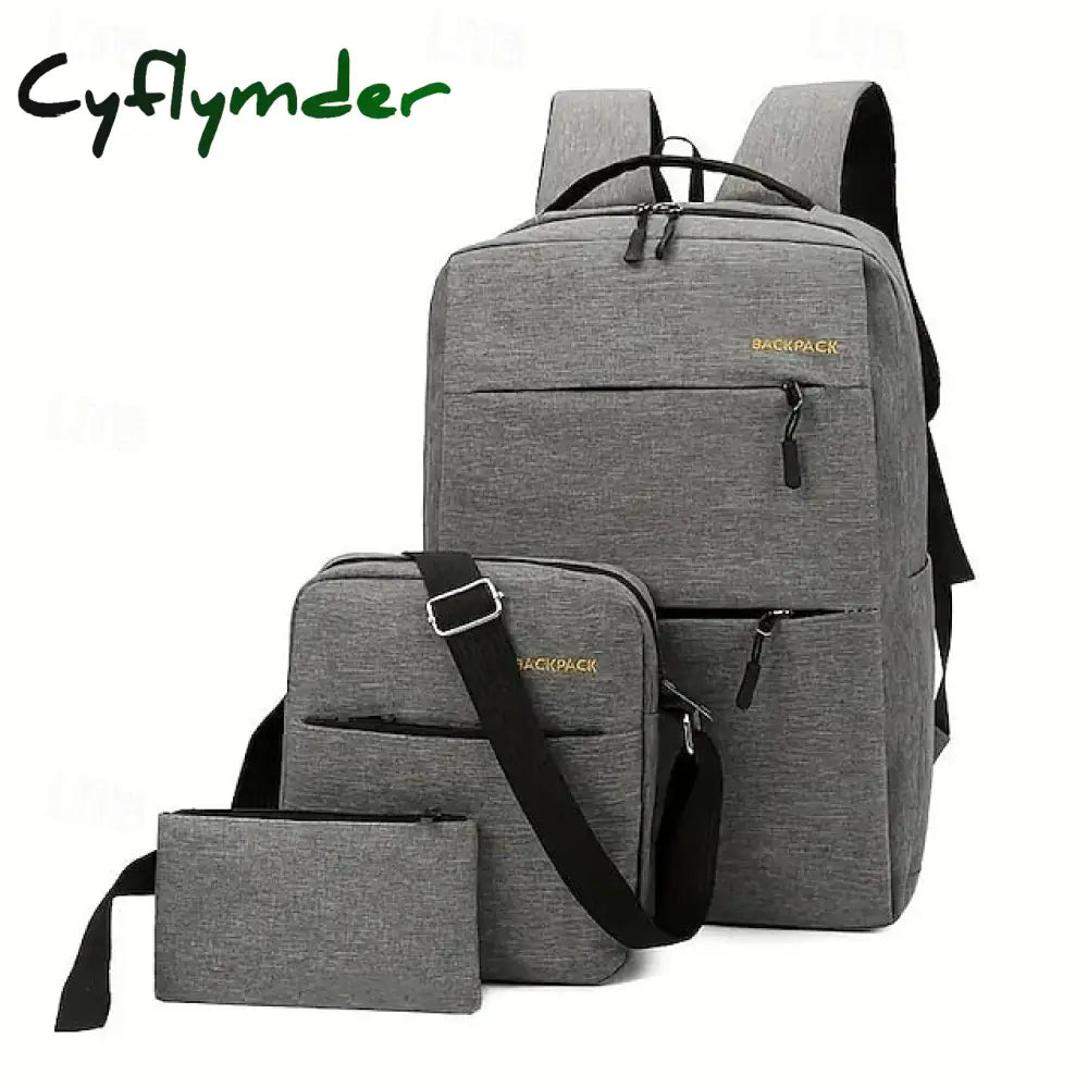 School Backpack Set Business Backpack Casual Bags Computer Backpacks Back to College Gifts Grey