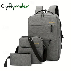 School Backpack Set Business Backpack Casual Bags Computer Backpacks Back to College Gifts Grey
