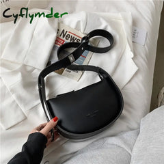 Cyflymder Semicircle Saddle Shoulder Crossbody Bags For Women Designer Brand Adjustable Wide Strap