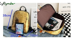 Cyflymder Sequins Women Backpacks Teenage Girls Rucksack Fashion Glitter Ladies Schoolbag Large
