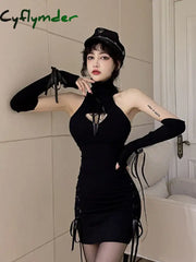 Cyflymder Sexy Club Sheath Knit Dresses For Women Turtleneck Slim Fit Bottoming Fashion Party