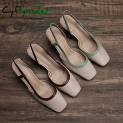 Cyflymder Sexy High Heels Women Sandals Summer Dress Party Shoes New Square Toe Designer 2024 Walking Slides Mujer