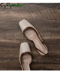 Cyflymder Sexy High Heels Women Sandals Summer Dress Party Shoes New Square Toe Designer 2024 Walking Slides Mujer