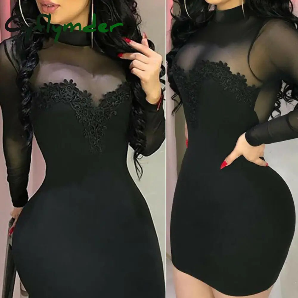 Cyflymder Sexy Women Bandage Bodycon Mini Dresses Transparent Strapless Party Female Elegant Mini Dress Chiffon Female