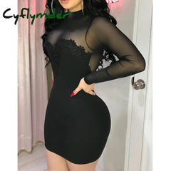 Cyflymder Sexy Women Bandage Bodycon Mini Dresses Transparent Strapless Party Female Elegant Mini Dress Chiffon Female