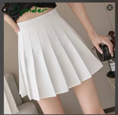 Cyflymder Sexy Women Pleated Skirts High Waist Summer Vintage Mini Skirts Korean Tennis Student White Designed Dance