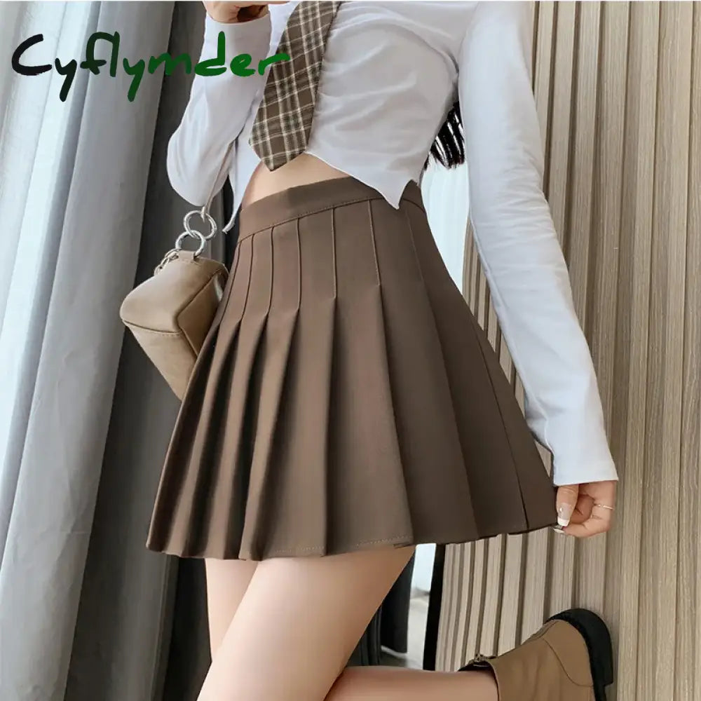 Cyflymder Sexy Women Pleated Skirts High Waist Summer Vintage Mini Skirts Korean Tennis Student White Designed Dance