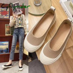Cyflymder Shallow Mouth Casual Woman Shoe Slip-on Round Toe Female Footwear Loafers With Fur Soft New Slip On Summer