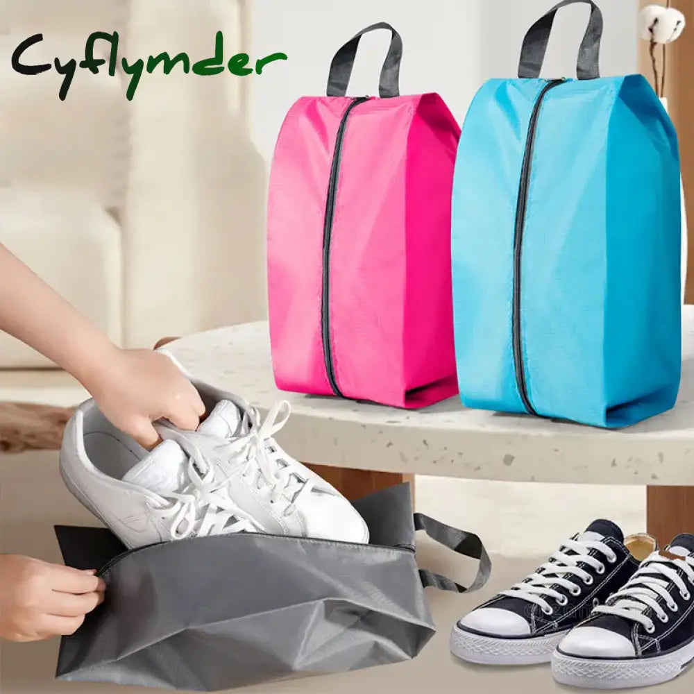 Cyflymder Shoe Storage Bag Waterproof And Dust-Proof Nylon Fabric With Strong Zipper Suitable For