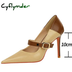 Cyflymder Shoes 2025 Women Pumps Patent Leather High Heels Stiletto Sexy Party Shoes OL Career Women Heels Office Shoes