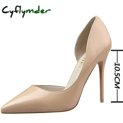 Cyflymder Shoes 2025 Women Pumps Patent Leather High Heels Stiletto Sexy Party Shoes OL Career Women Heels Office Shoes
