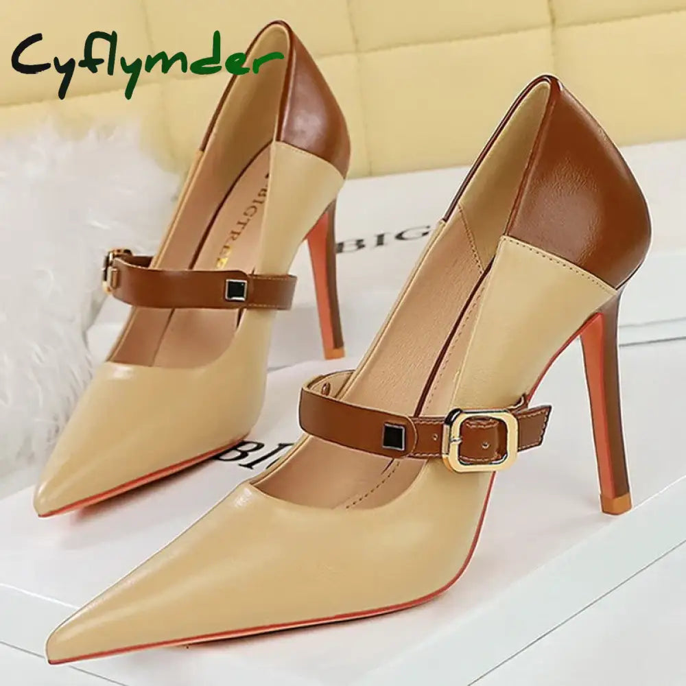 Cyflymder Shoes 2025 Women Pumps Patent Leather High Heels Stiletto Sexy Party Shoes OL Career Women Heels Office Shoes