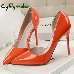 Cyflymder Shoes 2025 Women Pumps Patent Leather High Heels Stiletto Sexy Party Shoes OL Career Women Heels Office Shoes