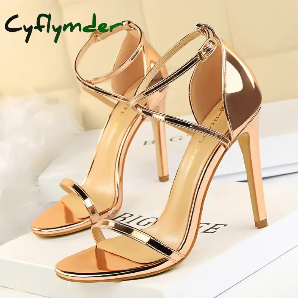 Cyflymder Shoes Buckle Strap High Heels New Women Heels Sandals Stiletto 11cm Sexy Heels Party Shoes Women Pumps Ladies