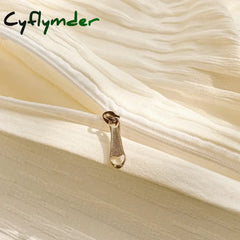 Cyflymder Simple Bubble Yarn Fabric Single Double Bedding Full Set Skin-friendly Duvet Cover Set with Bed Sheet Quilt