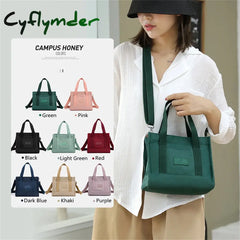 Cyflymder Simple Fashion Shoulder Bags For Women New Handbags Waterproof Nylon Canvas Tote Bag With