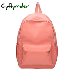 Cyflymder Simple Solid Color Shoulder Backpacks Nylon Large Capacity Travel Knapsacks Girls Student
