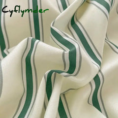 Cyflymder Simple Style Red And Blue Strip Duvet Cover Set Bed Sheet Set Washed Cotton Bedding Set