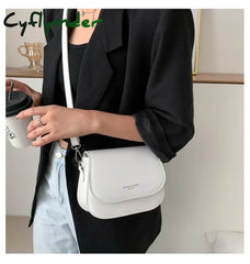 Cyflymder Simple Trend Crossbody Bags For Women Solid Wild Flap Shoulder Bag Lady Designer Small