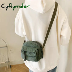 Cyflymder Simple Versatile Crossbody Bag Fashionable Casual Small Square Bag Personalized Commuting Shoulder Bag