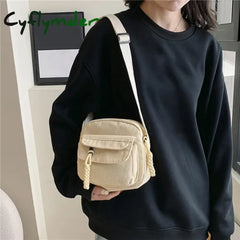 Cyflymder Simple Versatile Crossbody Bag Fashionable Casual Small Square Bag Personalized Commuting Shoulder Bag