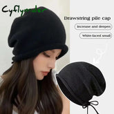 Cyflymder skirt outfits winter Drawstring Baggy Slouchy Beanie Bonnet For Women Autumn Winter Ear Keep Warm Skullies