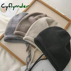 Cyflymder skirt outfits winter Drawstring Baggy Slouchy Beanie Bonnet For Women Autumn Winter Ear Keep Warm Skullies