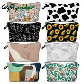 Cyflymder Sloth Abstract Art Cosmetic Bag Waterproof Printing Swanky Turtle Leaf Toilet Custom