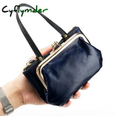Cyflymder Small Coin Purse For Women Genuine Cow Leather Ladies Vintage Shoulder Bag Large Capacity