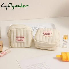 Cyflymder Small Earphone Lipsticks Sanitary Pads Storage Organizer Pouch Bag Case Mini Zipper Women