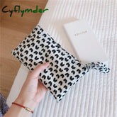 Cyflymder Small Floral Women’s Cosmetic Bag Mini Cotton Fabric Make Up Organizer Pencil Cases