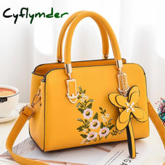 Cyflymder Small Fresh Embroidered Square Bag New Fashion Women Handbag Casual One-Shoulder Bags