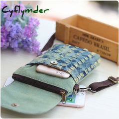 Cyflymder Small Shoulder Bags Nylon Women Mobile Phone Mini Female Messenger Purse Lady Wallet