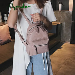 Cyflymder Small Women Backpacks Pu Leather Teenagers Girls Shoulder Bags Backpack Daypack Female
