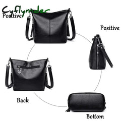 Cyflymder Soft Leather Hand Crossbody Bags For Women New Luxury Handbags Casual Shoulder Bag