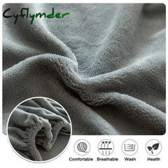 Cyflymder Soft Plush Warm Mattress Cover Winter Velvet Material Fitted Sheet Thickened Warm Bed Cover Mattress