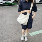 Cyflymder Solid Color Canvas Women’s Shoulder Bags High Quality Ladies Crossbody Bag Simple