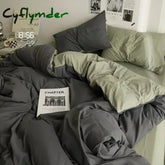 Cyflymder Solid Color Double Couple Duvet Cover Double-sided Nordic Simplicity Queen Size Quilt Cover Comfort