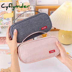 Cyflymder Solid Color Pencil Case School Supplies Pencilcase Trousse Large Capacity Pen Box Estuche Escolar Pencils