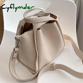 Cyflymder Solid Color Tote Bucket Bag Fashion New High Quality Pu Leather Women’s Designer