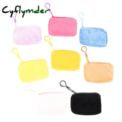 Cyflymder Solid Plush Coin Purse Women’s Cute Wallet ID Card Bag Keychain Minimalist Coin Bag Kawaii Wallets for Women