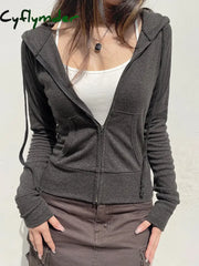 Cyflymder summer inspo Solid Knitted Autumn Winter Women’s Sweats Cardigan Long Sleeve Ribbed Causal Basic Fashion Zip