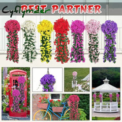 Cyflymder spring decor Artificial Flower Silk Violet Wall Hanging Wedding Scene Decor Home Potting Outdoor Garden Party