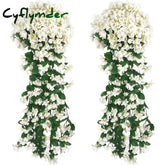 Cyflymder spring decor Artificial Flower Silk Violet Wall Hanging Wedding Scene Decor Home Potting Outdoor Garden Party