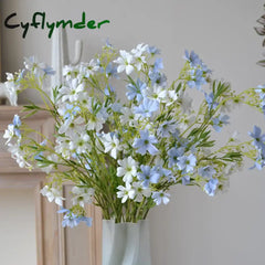 Cyflymder spring decor Artificial Flowers Silk Flores Daisy Clematis Chinensis Osbeck Fake Plants Home Decor Party