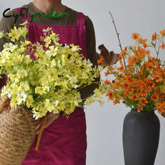 Cyflymder spring decor Artificial Flowers Silk Flores Daisy Clematis Chinensis Osbeck Fake Plants Home Decor Party