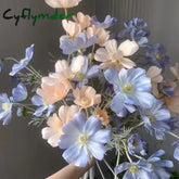 Cyflymder spring decor Chamomiles Silk Artificial Flower 60cm Daisy White Fake Flowers Room Wedding Home Table