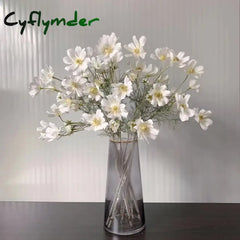 Cyflymder spring decor Chamomiles Silk Artificial Flower 60cm Daisy White Fake Flowers Room Wedding Home Table