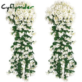 Cyflymder spring decorating ideas for the home 1PC Artificial Flowers Long Vine Rose Home Wedding Outdoor garden yard