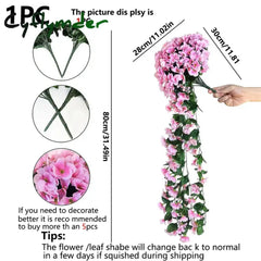 Cyflymder spring decorating ideas for the home 1PC Artificial Flowers Long Vine Rose Home Wedding Outdoor garden yard